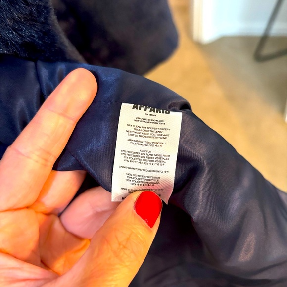 APPARIS x MANSUR GAVRIEL Stella Faux-Fur Coat size Small NWT - Picture 13 of 14